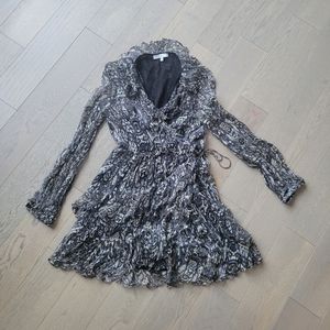 IRO Giala Paisley wrap dress